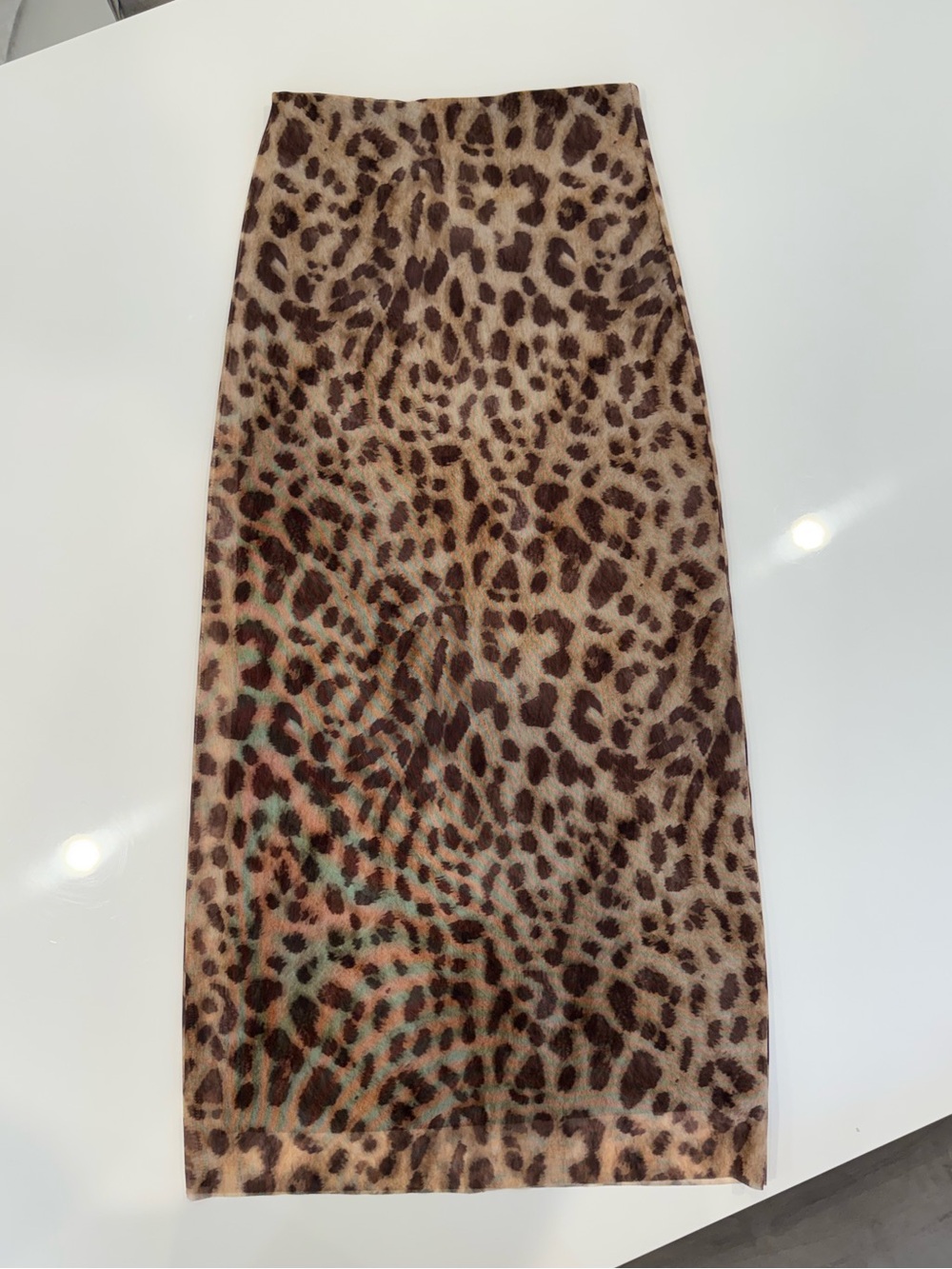 Zara Leopard Print Pencil Skirt - Brown